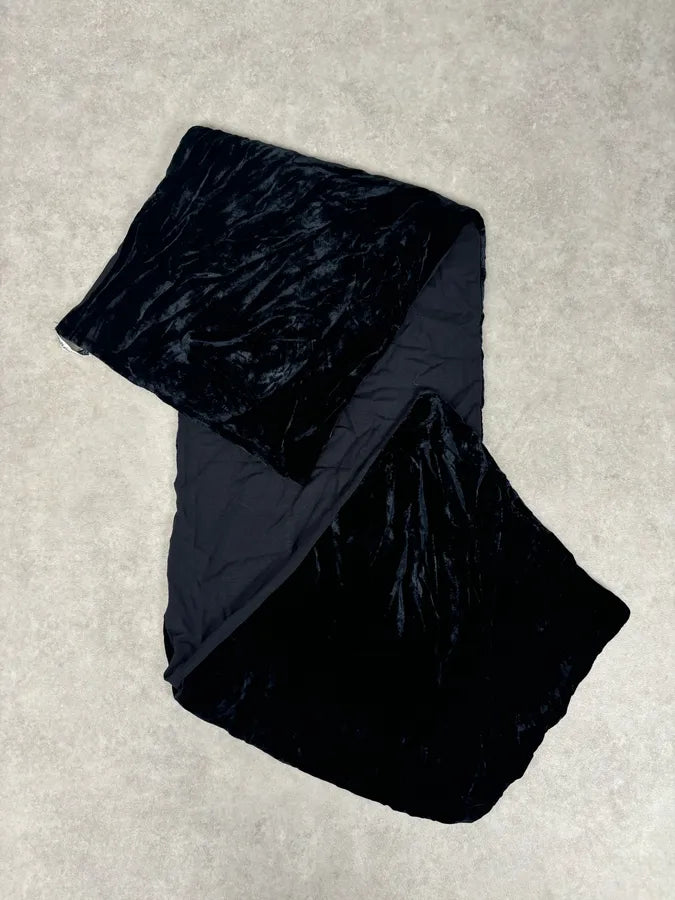 2000s Emporio Armani Black Classy Velvet Scarf PrgjgMo 1