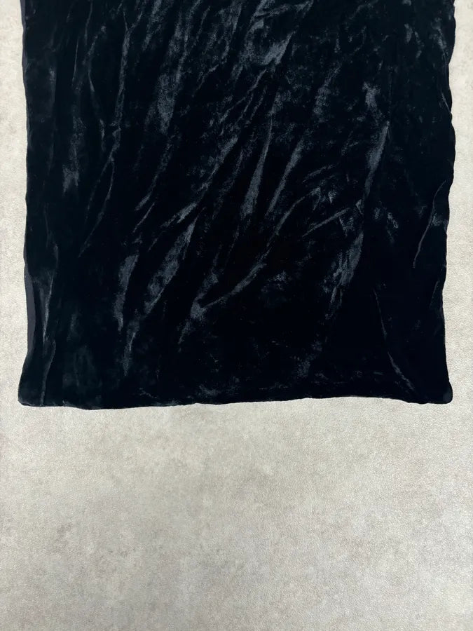 2000s Emporio Armani Black Classy Velvet Scarf PrgjgMo 4