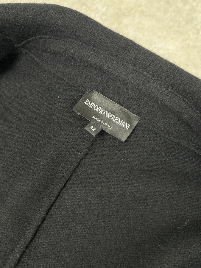 2000s Emporio Armani Black Flower Sleeves Blazer Jacket snRBBRB 8