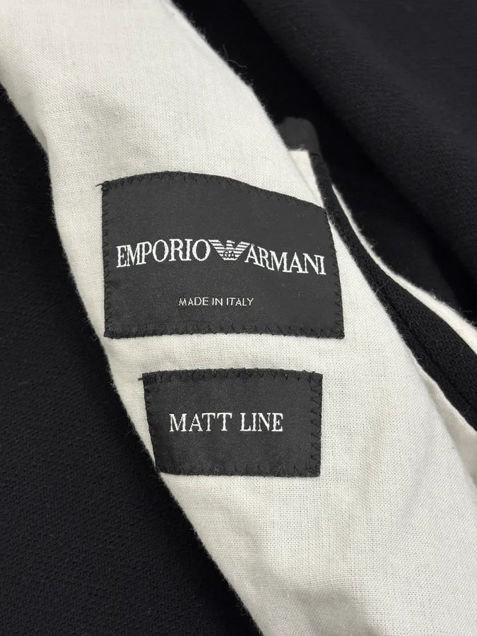 AW2012 Emporio Armani Black Fur Collar Wool Long Coat XWgJEyS 11