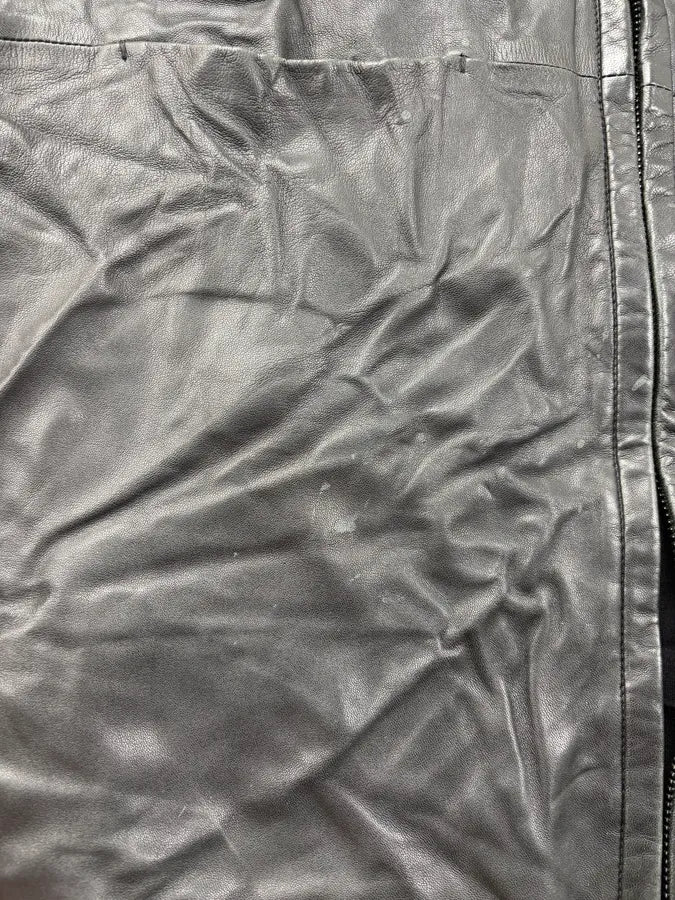 SS2014 Emporio Armani Black Hybrid Biker Leather Jacket LjPmQFN 11