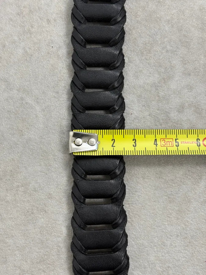 2010s Emporio Armani Black Leather Bracelet ALlZgHu 8