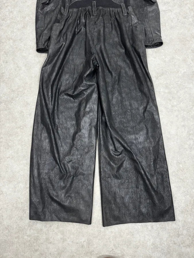 2000s Emporio Armani Black Leather Combination vxsoNHj 9