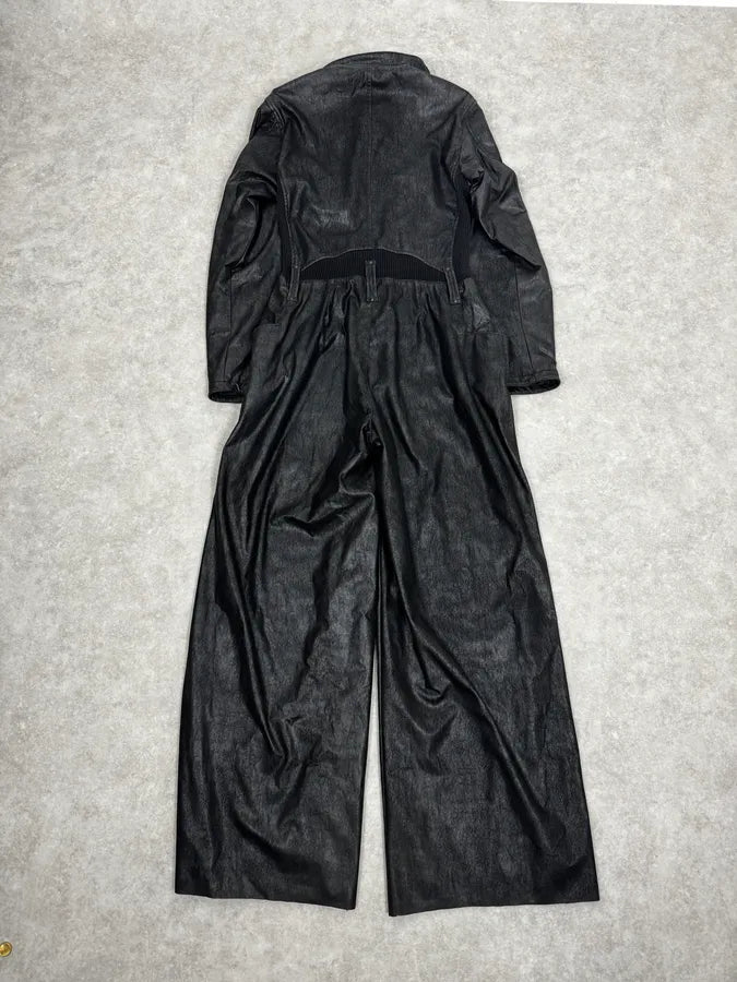 2000s Emporio Armani Black Leather Combination vxsoNHj 3