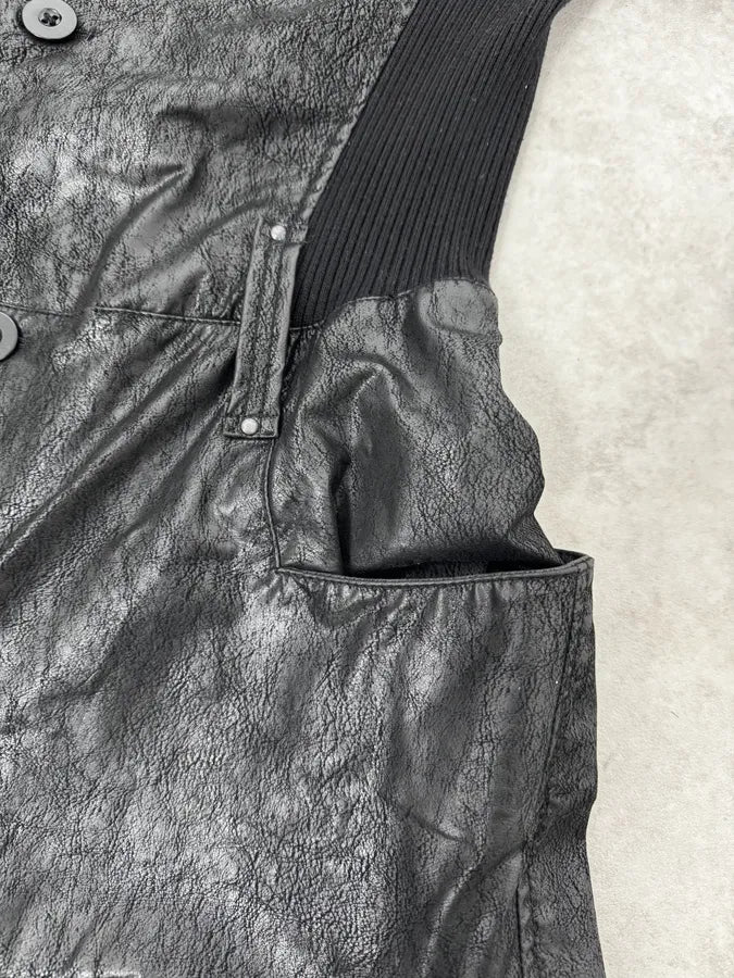 2000s Emporio Armani Black Leather Combination vxsoNHj 13