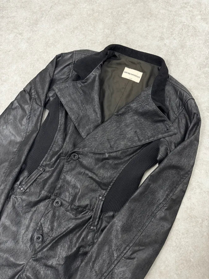 2000s Emporio Armani Black Leather Combination vxsoNHj 5