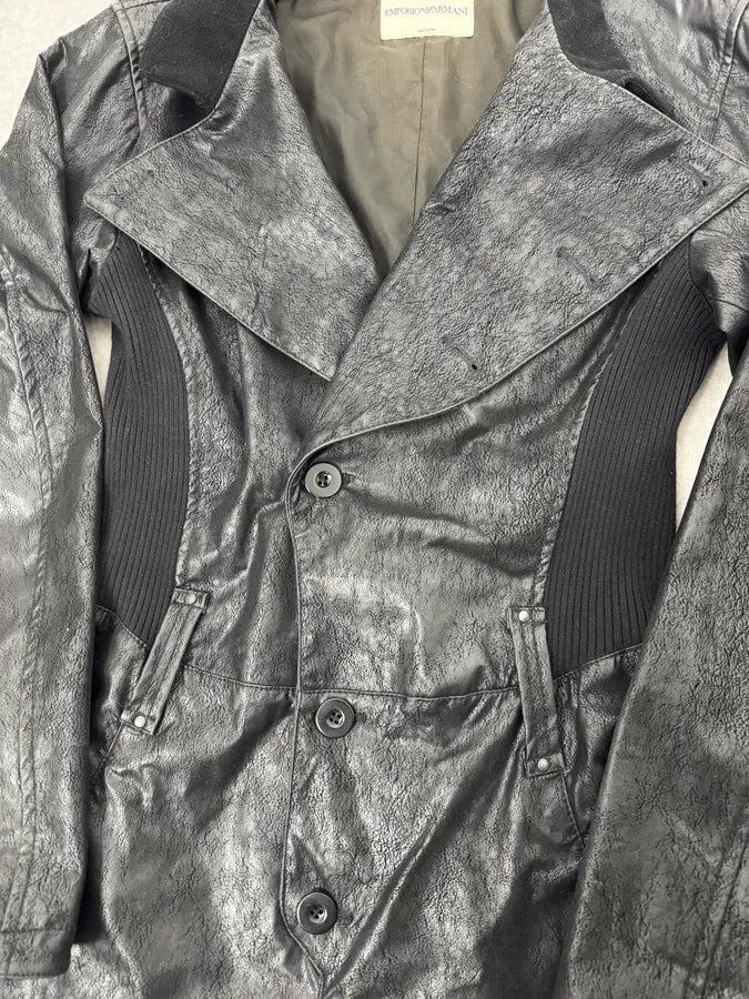 2000s Emporio Armani Black Leather Combination vxsoNHj 11