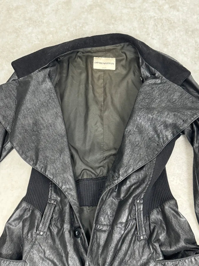 2000s Emporio Armani Black Leather Combination vxsoNHj 10