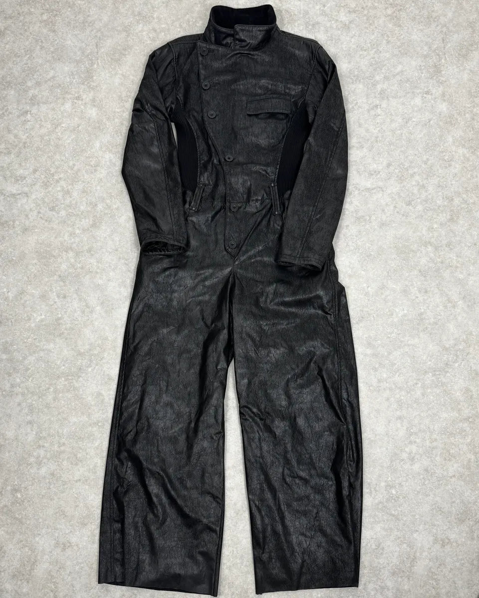 2000s Emporio Armani Black Leather Combination vxsoNHj 0