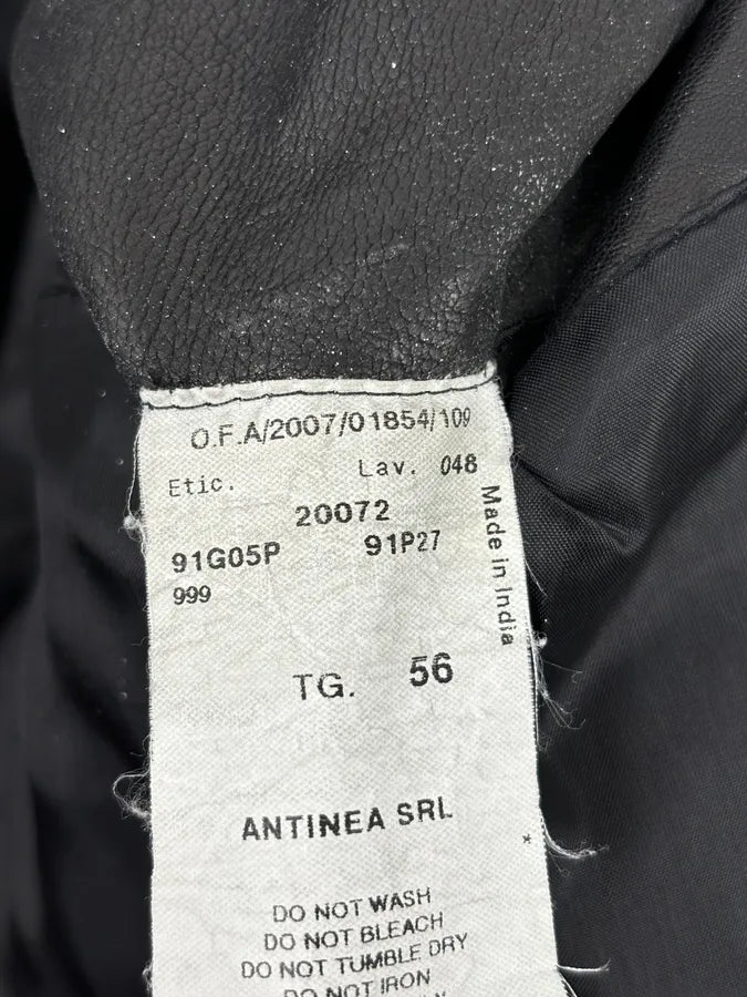 AW2007 Emporio Armani Multi-Pocket Black Leather Jacket  hdgVWOi 11