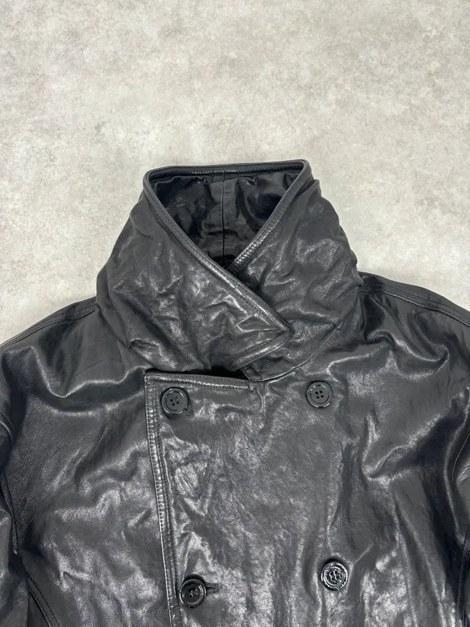 AW2007 Emporio Armani Multi-Pocket Black Leather Jacket  hdgVWOi 3