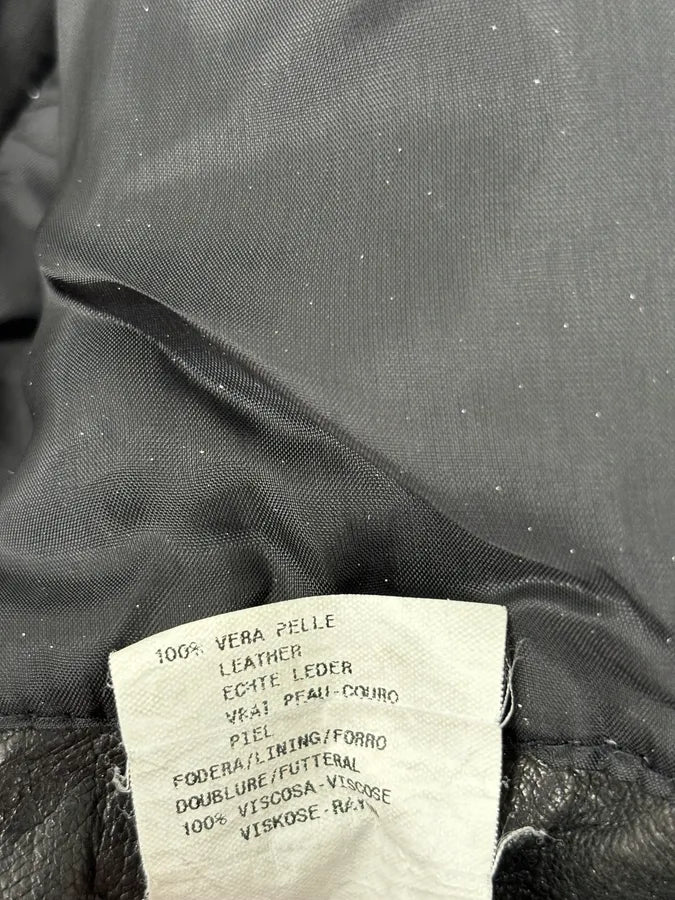 AW2007 Emporio Armani Multi-Pocket Black Leather Jacket  hdgVWOi 12