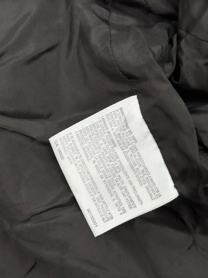 2000s Emporio Armani Black Leather Long Jacket OcAXuRD 9