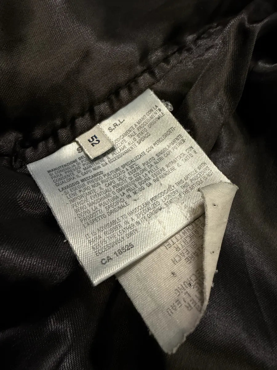 2000s Emporio Armani Black Long Premium Lamb Leather Jacket jGWPXmm 9