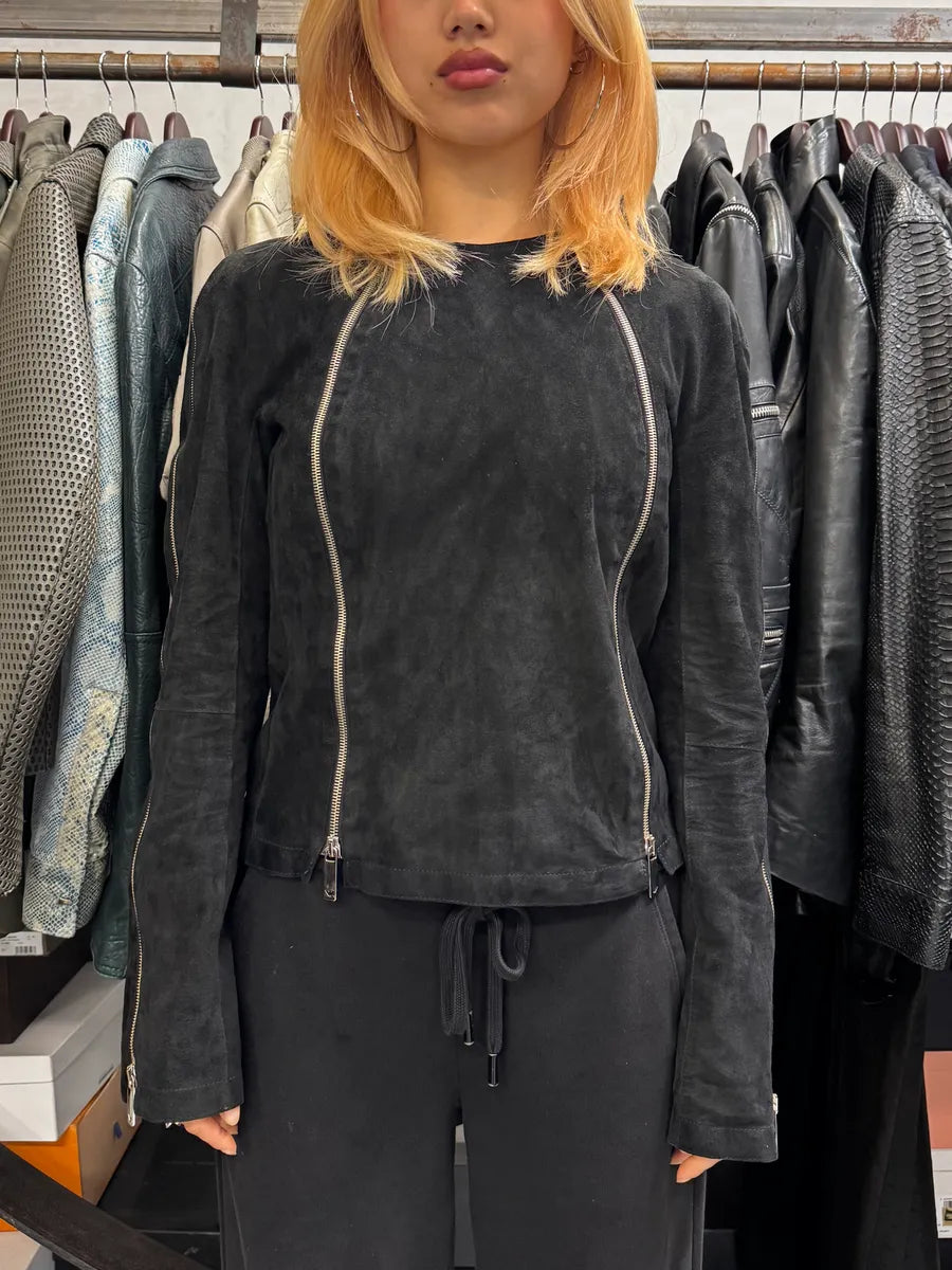 AW2003 Emporio Armani Black Multi Full Zips Jacket FEgFtae 2