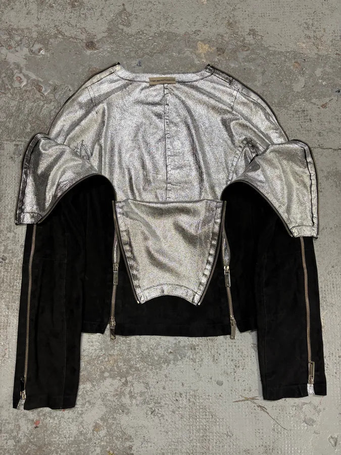 AW2003 Emporio Armani Black Multi Full Zips Jacket FEgFtae 6