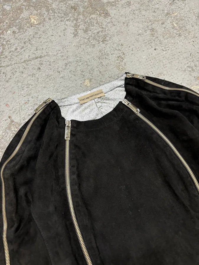 AW2003 Emporio Armani Black Multi Full Zips Jacket FEgFtae 5