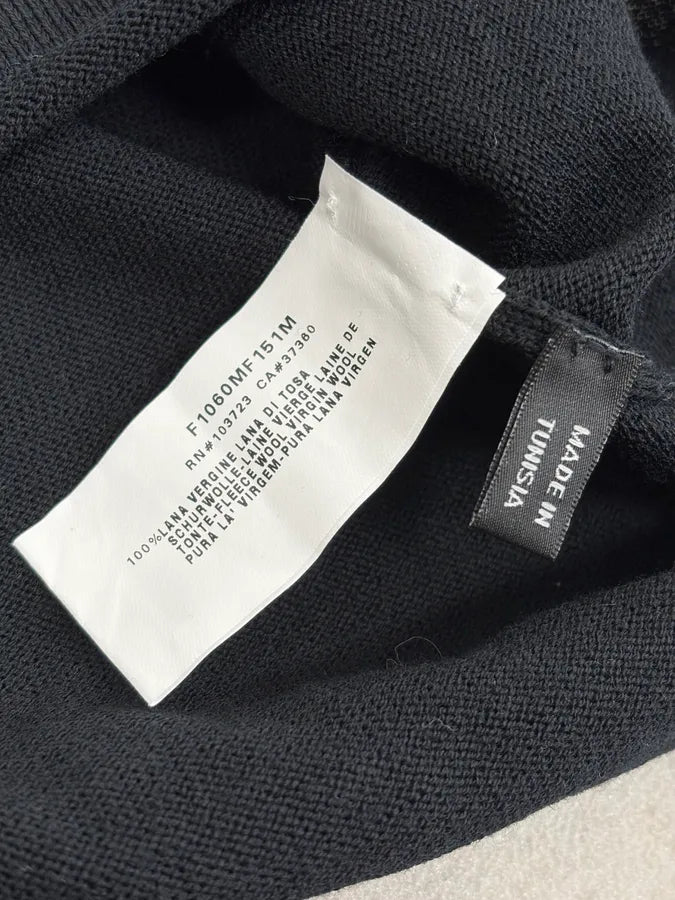 2000s Emporio Armani Black Patchwork V-Neck Wool Sweater WKZzyvc 7