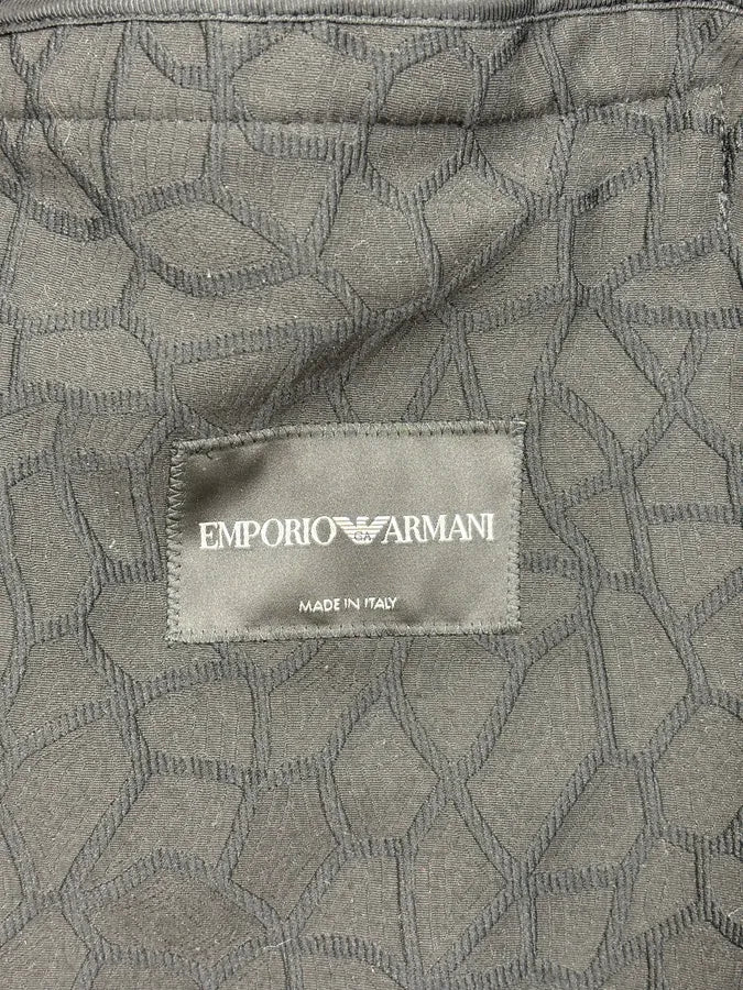 AW2018 Emporio Armani Black Textured Breasted Blazer Jacket nobFmgb 8
