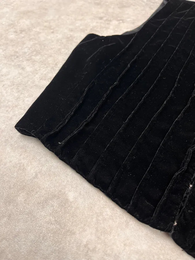 2000s Emporio Armani Black Velvet Vest Ieaycgy 5