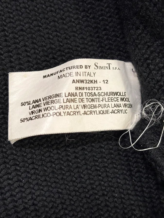 2000s Emporio Armani Black Wool Leather Hybrid Jacket txcuQNj 9
