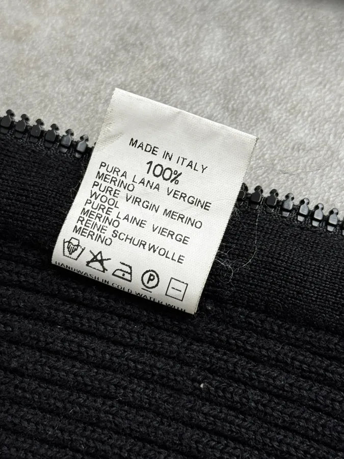 2000s Emporio Armani Black Wool Zip Sweater lTWakPM 8