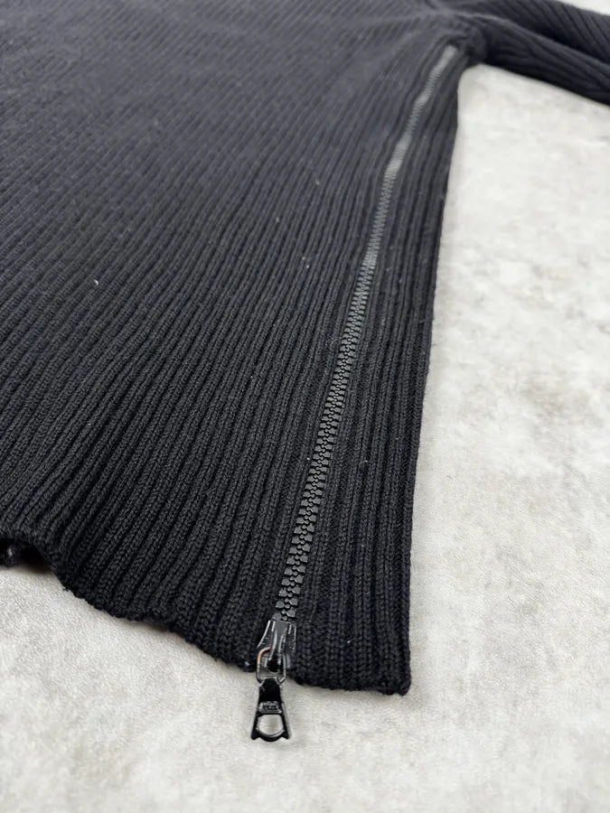 2000s Emporio Armani Black Wool Zip Sweater lTWakPM 7