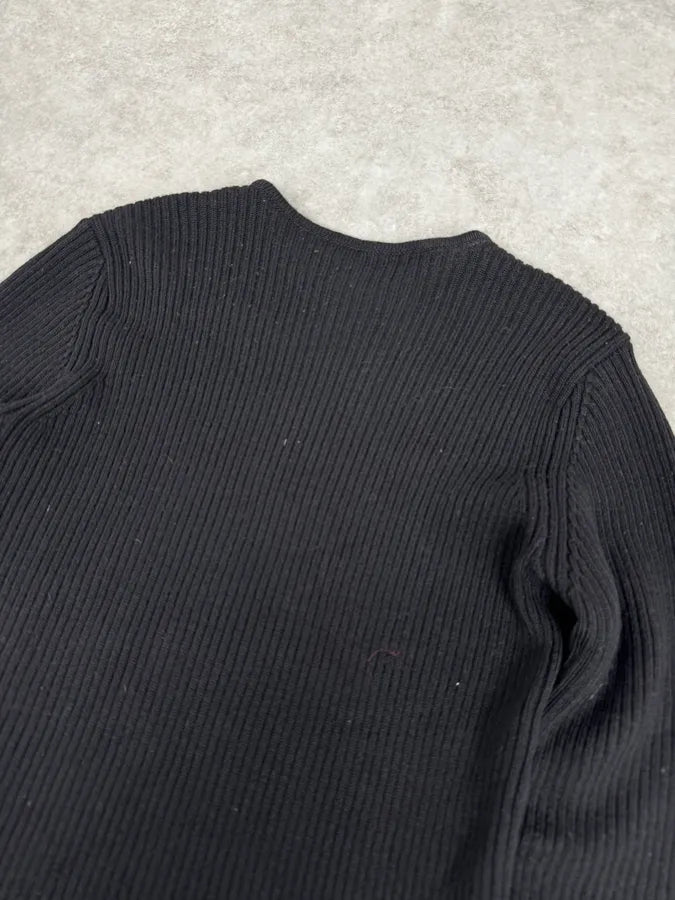 2000s Emporio Armani Black Wool Zip Sweater lTWakPM 6
