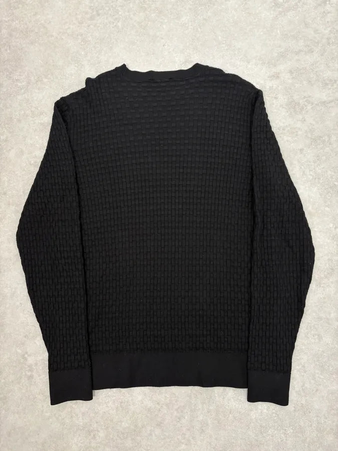 2000s Emporio Armani Black Woven Wool Sweater ENPhhci 5