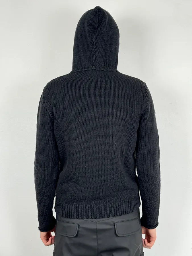 AW2007 Emporio Armani Black Zip-Up Hooded Sweater mimKExM 2