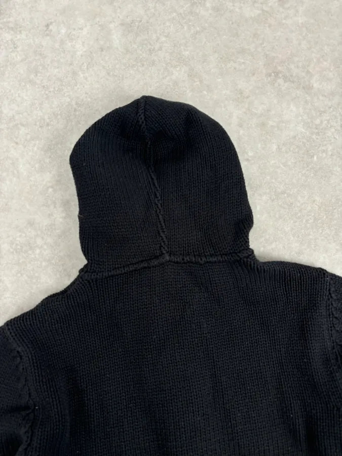 AW2007 Emporio Armani Black Zip-Up Hooded Sweater mimKExM 5