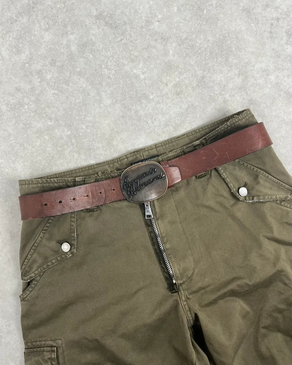 2000s Emporio Armani Brown Leather Belt ECgcBym 0