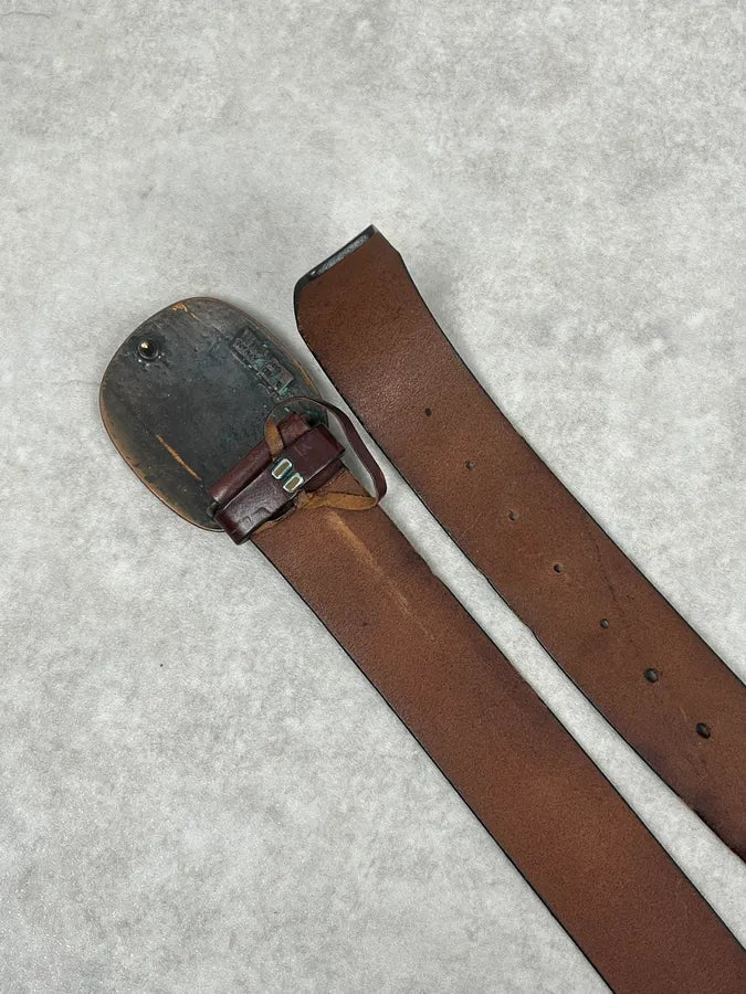 2000s Emporio Armani Brown Leather Belt ECgcBym 2