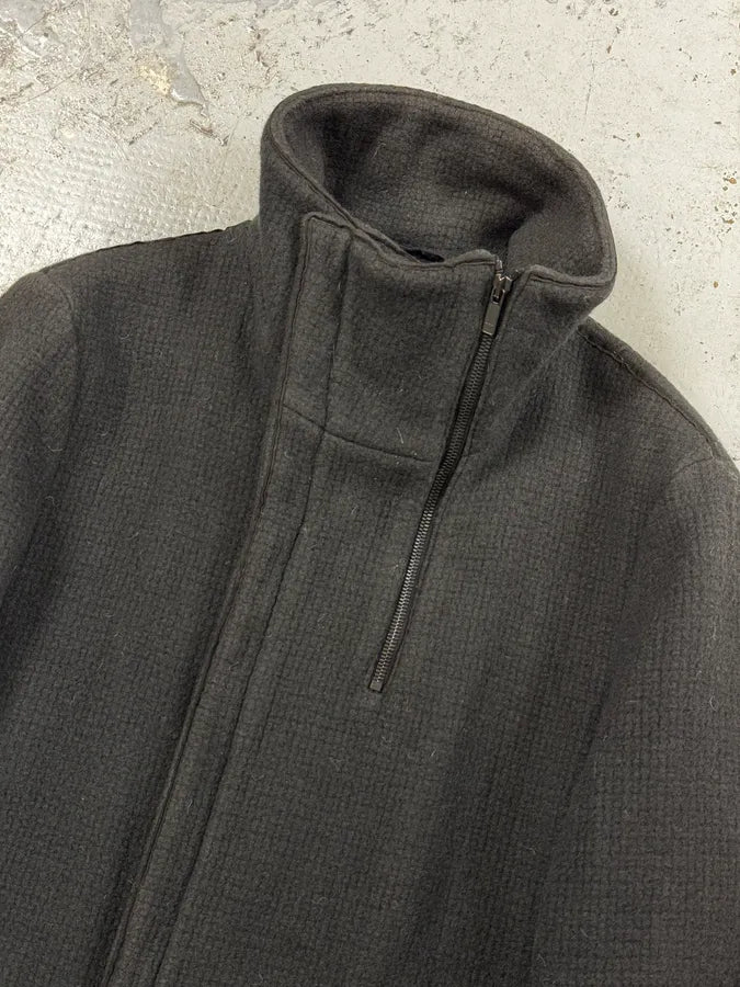 AW2013 Emporio Armani Dark Toggle Multi Zip Closure Coat sjjomBF 5