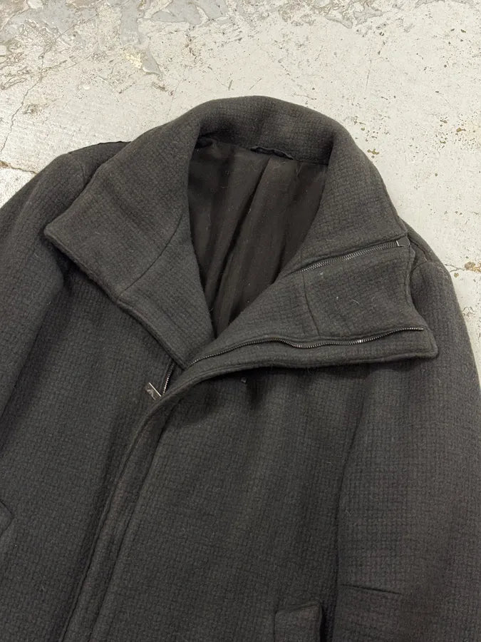 AW2013 Emporio Armani Dark Toggle Multi Zip Closure Coat sjjomBF 7