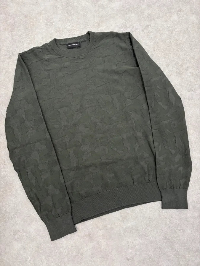 2000s Emporio Armani Camo Khaki Sweater dfihKjb 3