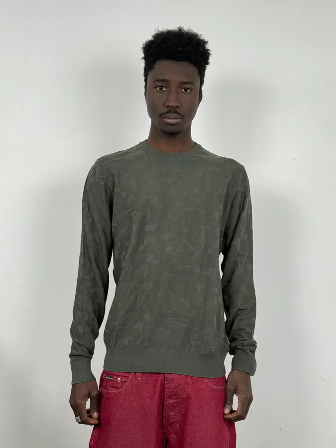 2000s Emporio Armani Camo Khaki Sweater dfihKjb 1