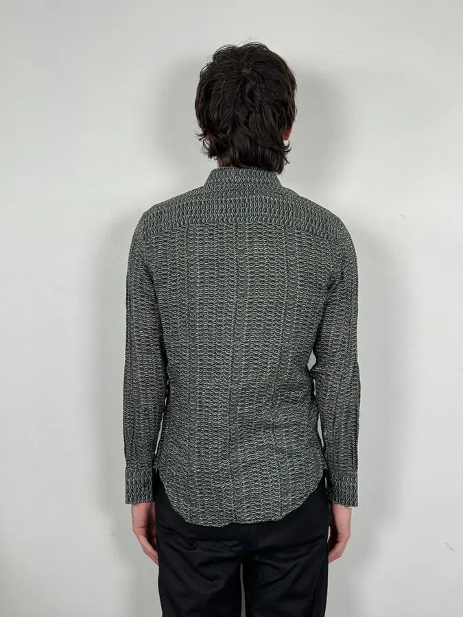 2000s Emporio Armani Chainlink Print Shirt zSQHlHx 2