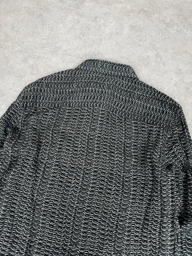 2000s Emporio Armani Chainlink Print Shirt zSQHlHx 5