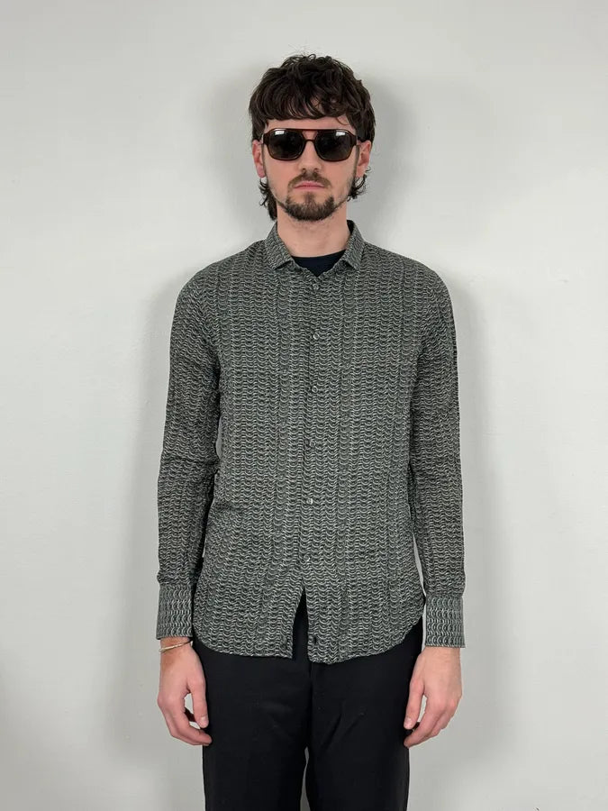 2000s Emporio Armani Chainlink Print Shirt zSQHlHx 1