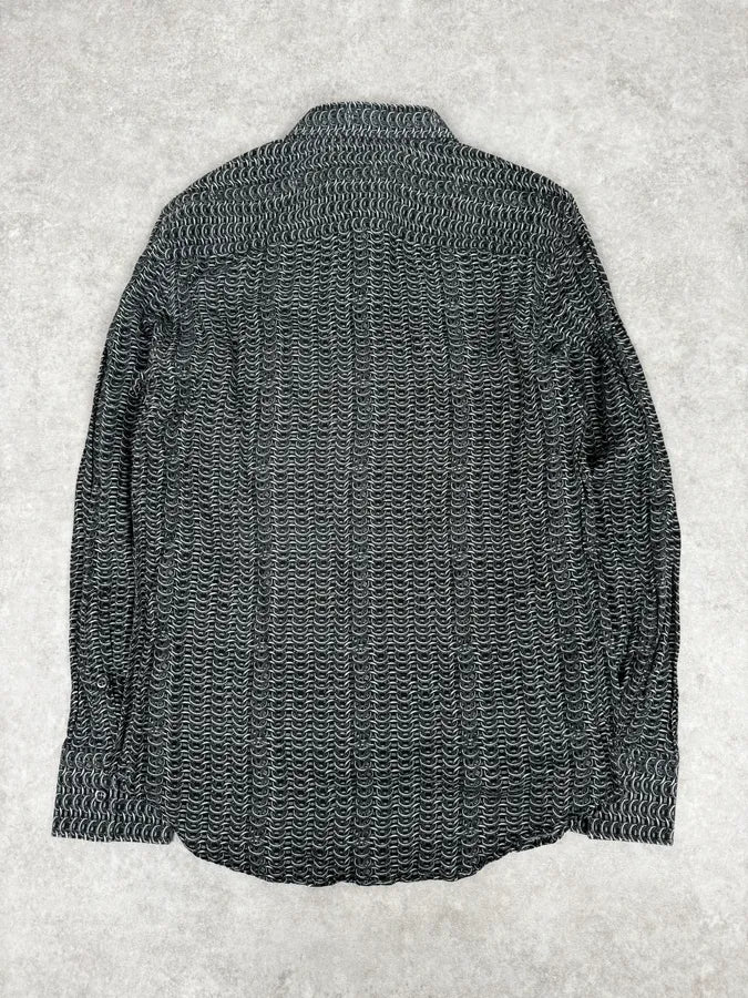 2000s Emporio Armani Chainlink Print Shirt zSQHlHx 3