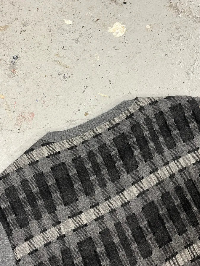 2010s  Emporio Armani Checkered Grey Sweater fkiBbVI 6