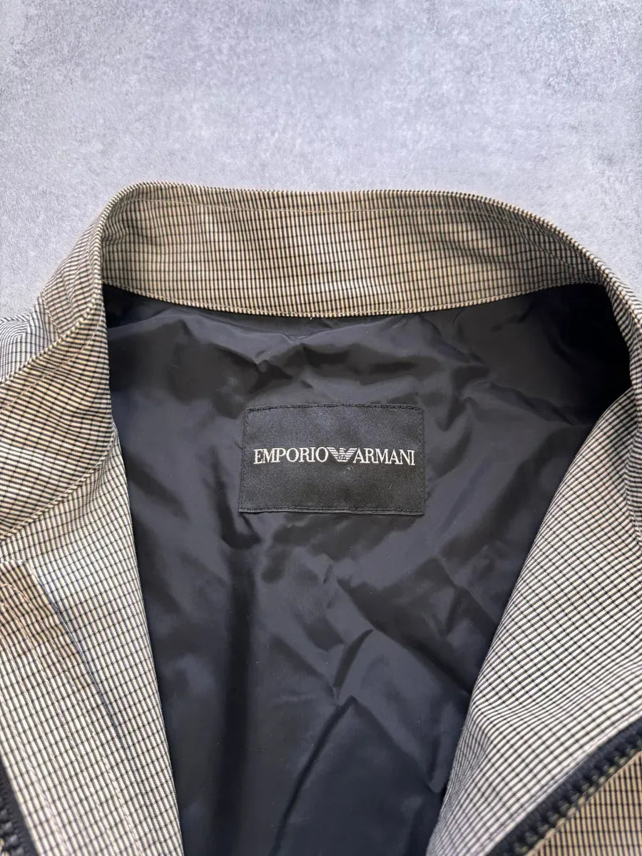 2000s Emporio Armani Chekered Grey Jacket JvoTTWt 7