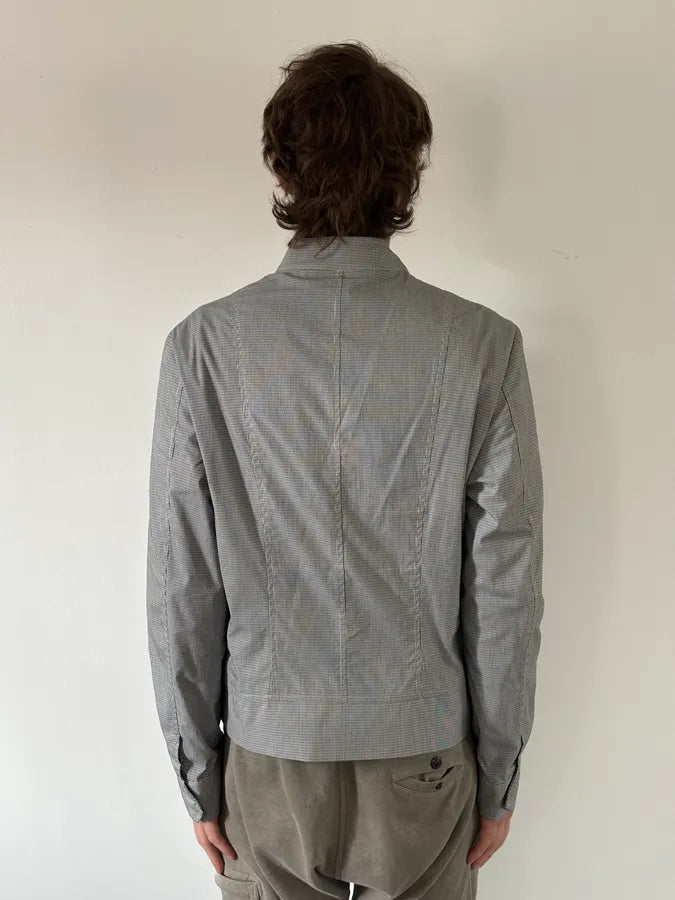 2000s Emporio Armani Chekered Grey Jacket JvoTTWt 2