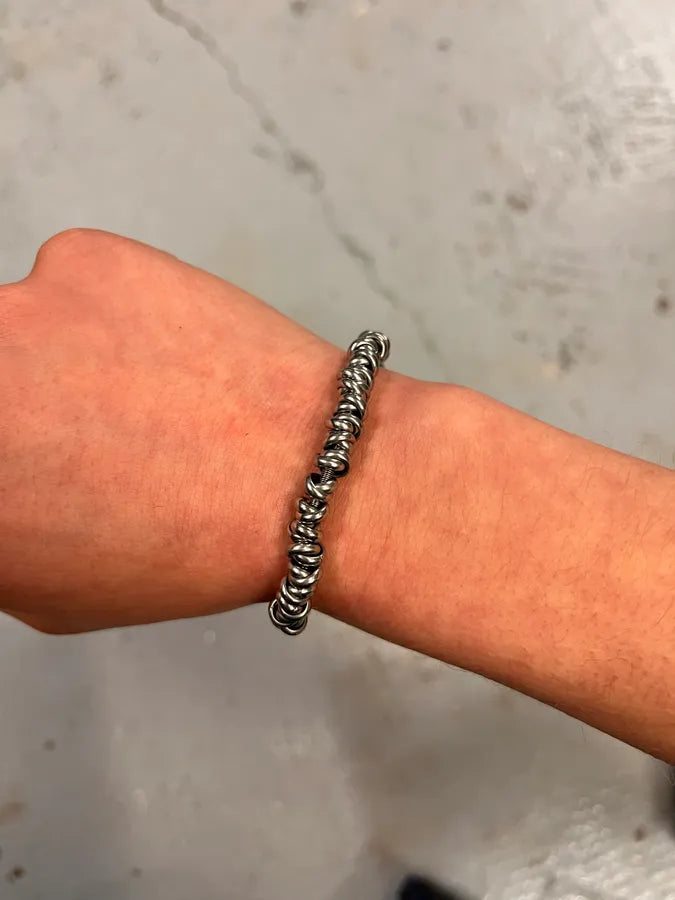 2000s Emporio Armani Circle Stainless Steel Bracelet IIovMMz 2