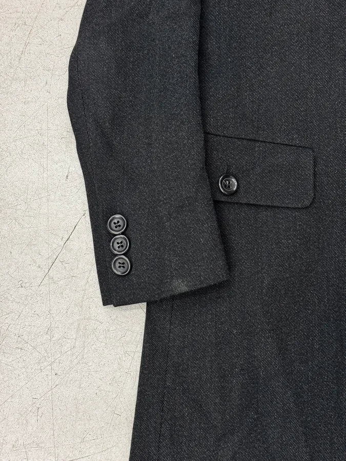 AW2008 Emporio Armani Dark Grey Faux Fur Collar Coat JXAJckp 8
