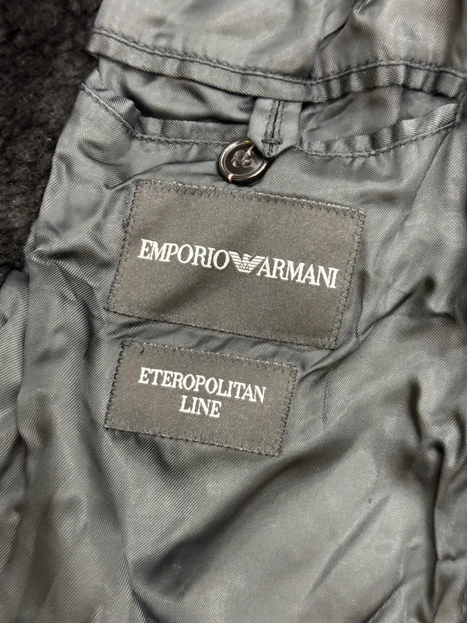 AW2008 Emporio Armani Dark Grey Faux Fur Collar Coat JXAJckp 12