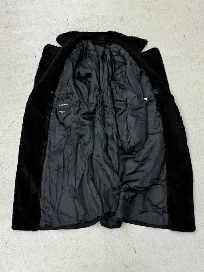 AW2008 Emporio Armani Dark Grey Faux Fur Collar Coat JXAJckp 7