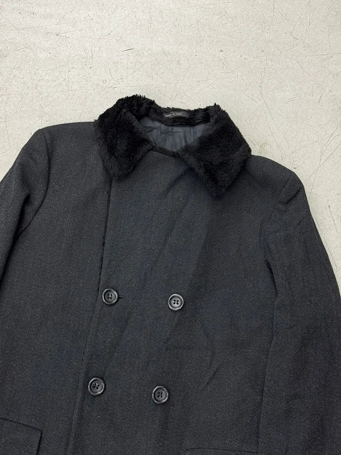 AW2008 Emporio Armani Dark Grey Faux Fur Collar Coat JXAJckp 5