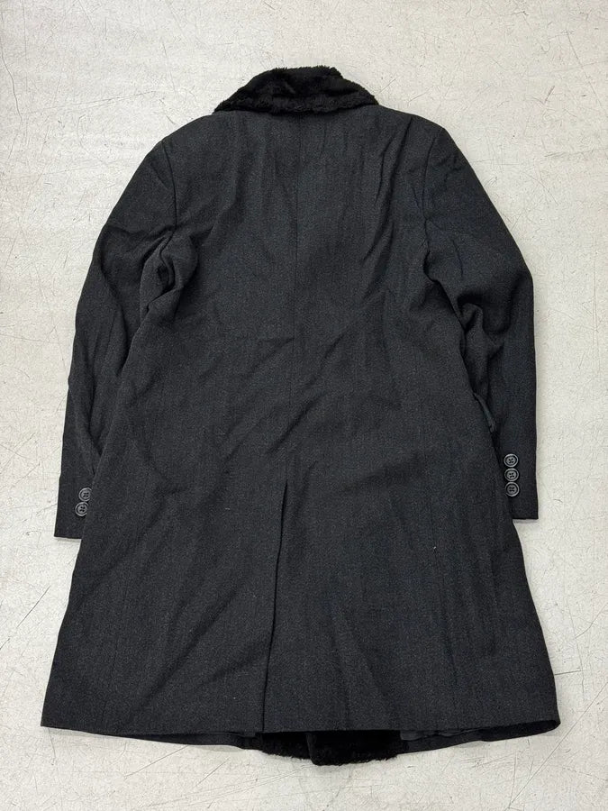 AW2008 Emporio Armani Dark Grey Faux Fur Collar Coat JXAJckp 3